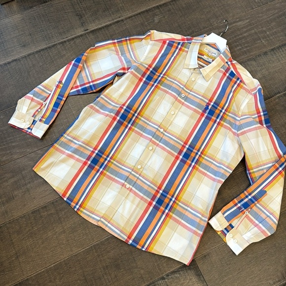 AS NEW. US POLO ASSN MEN BUTTON DOWN SHIRT SIZE 2XL SLIM FIT SHIRT - Picture 7 of 17